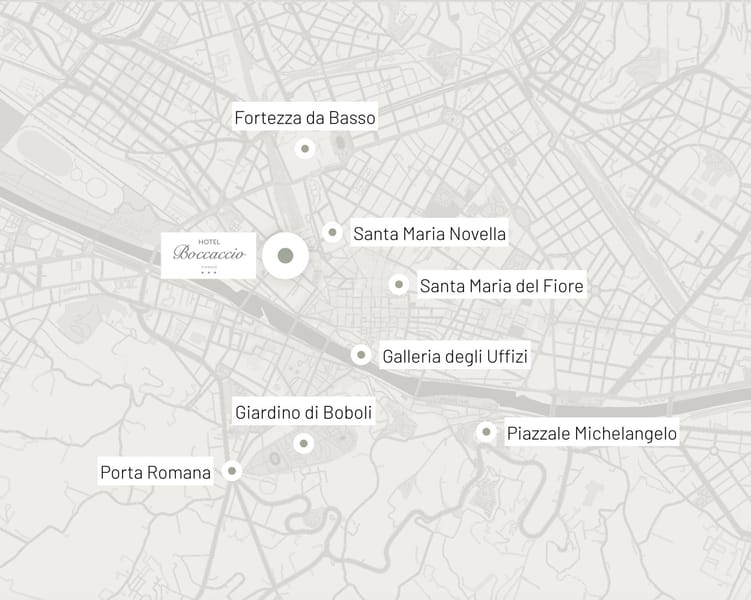 Map Hotel Boccaccio Firenze